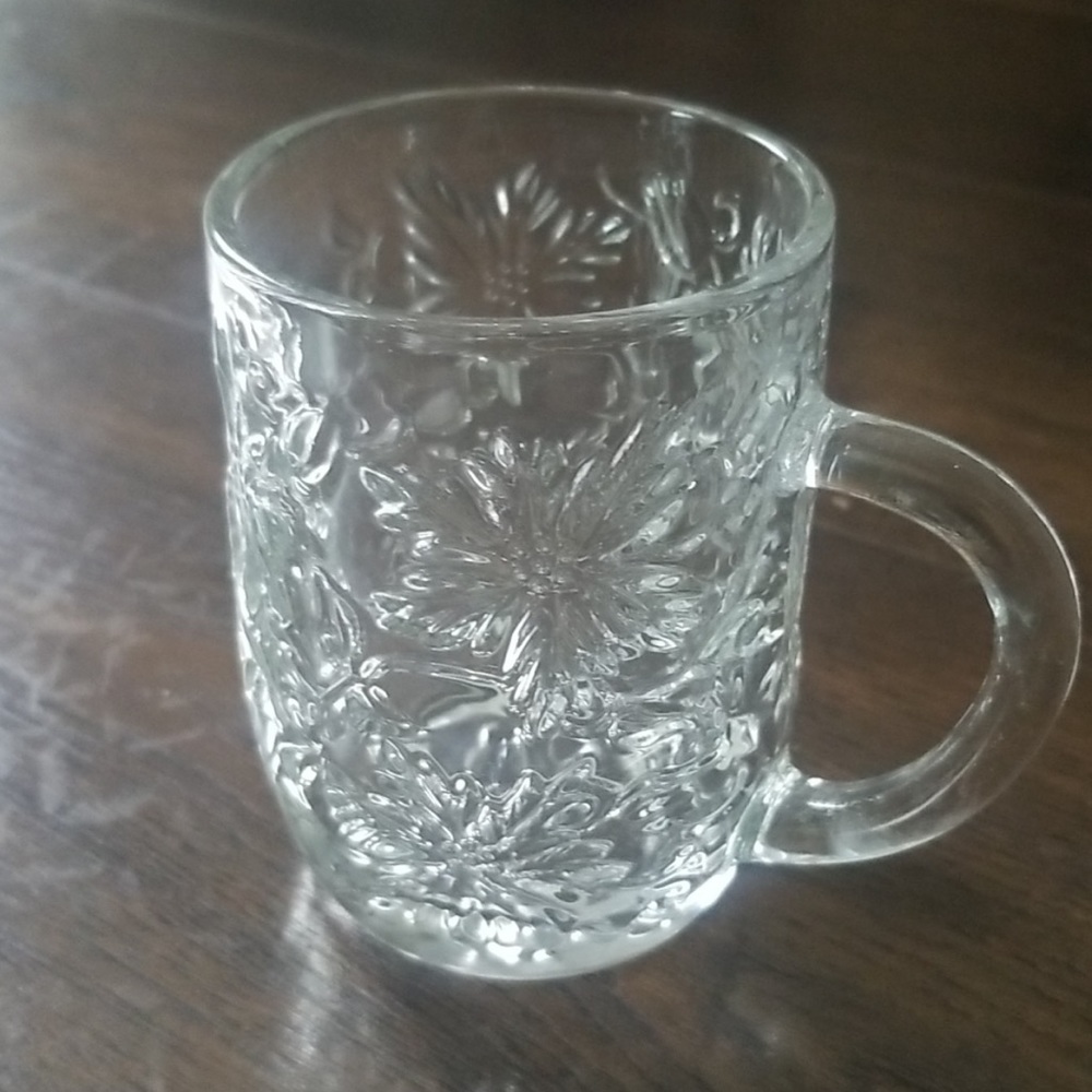 Vintage Princess House FANTASIA Glass Coffee Mug, Original Box #516 Never Used